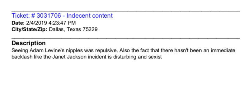 Illustration for article titled America Vs. Adam Levine's Nipples: All The FCC Viewer Complaints About The Super Bowl Halftime Show